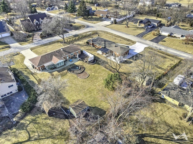 aerial view featuring a residential view