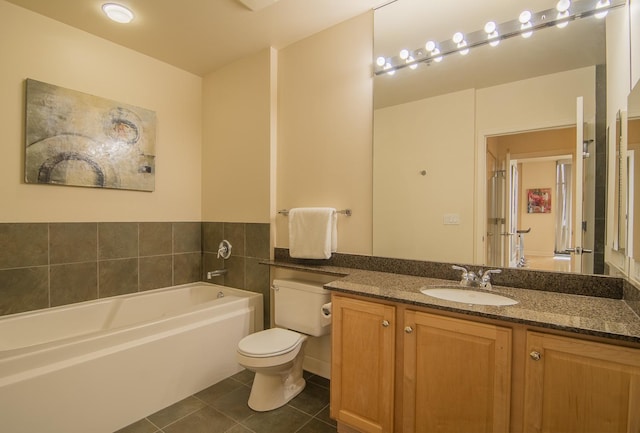 1322 S Prairie Ave Unit 1413, Chicago, IL 60605 - full bath with a garden tub, vanity, and tile patterned floors