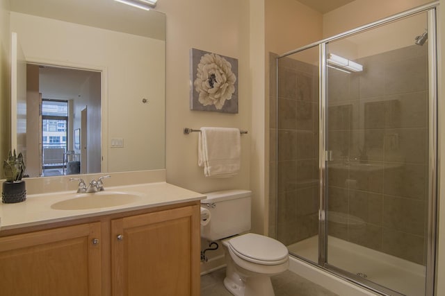 1322 S Prairie Ave Unit 1413, Chicago, IL 60605 - bathroom featuring a stall shower, vanity, and tile patterned floors