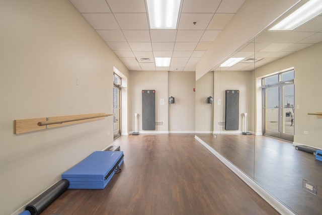 1322 S Prairie Ave Unit 1413, Chicago, IL 60605 - workout area featuring wood finished floors and a drop ceiling