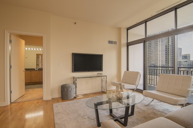 1322 S Prairie Ave Unit 1413, Chicago, IL 60605 - living area featuring light wood-type flooring and baseboards