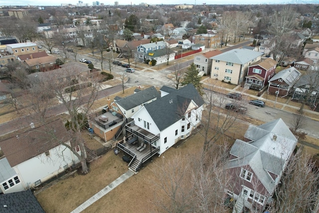 drone / aerial view featuring a residential view