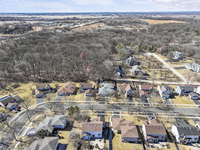 aerial view with a residential view