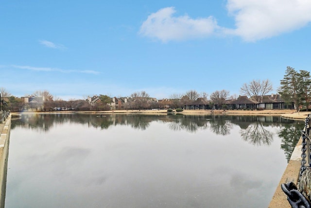 property view of water featuring a residential view