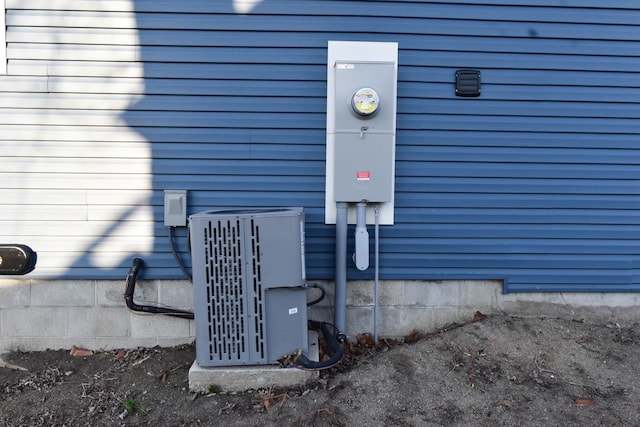 details with central AC and electric meter