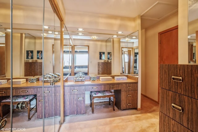 bathroom featuring recessed lighting and baseboards