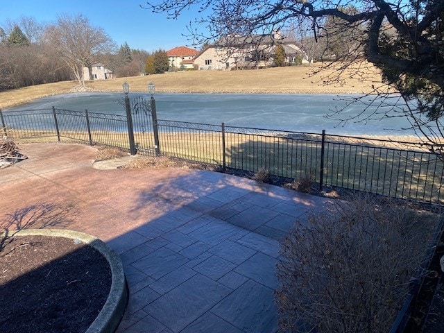 view of patio with fence