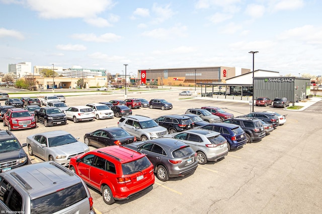 view of uncovered parking lot