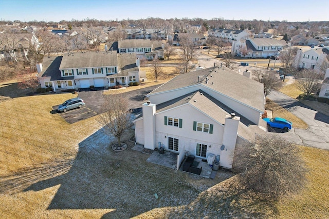 aerial view featuring a residential view