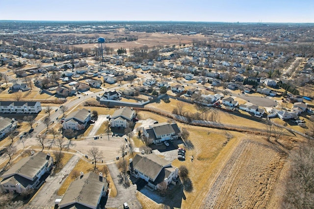 bird's eye view featuring a residential view