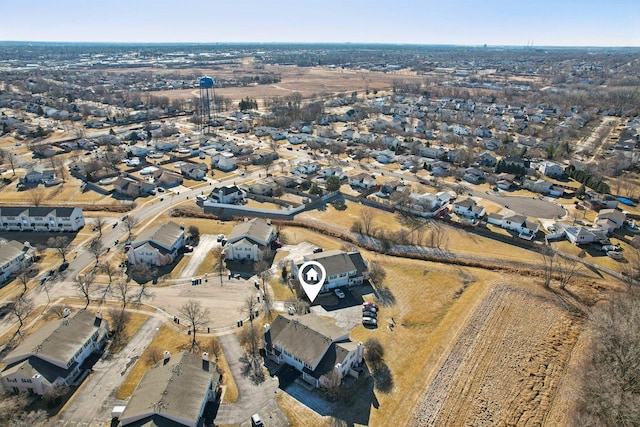 drone / aerial view featuring a residential view