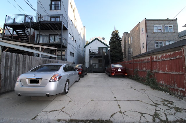 view of street featuring stairway