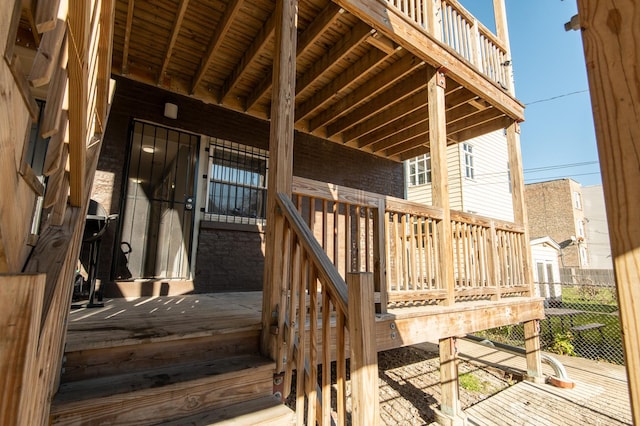 view of wooden deck