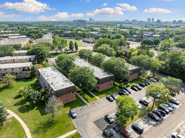 bird's eye view featuring a view of city