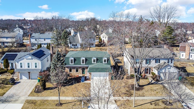 bird's eye view with a residential view