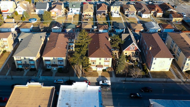 drone / aerial view with a residential view