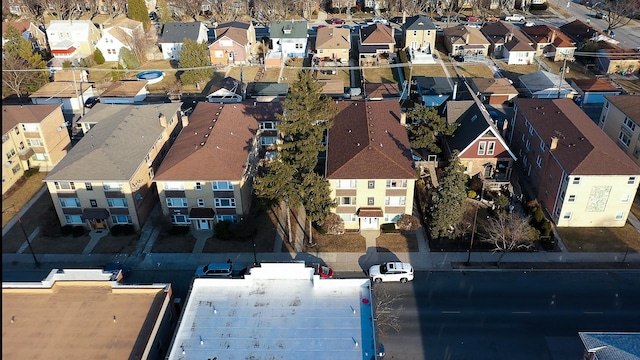 drone / aerial view with a residential view