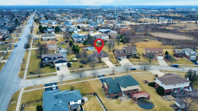 birds eye view of property featuring a residential view