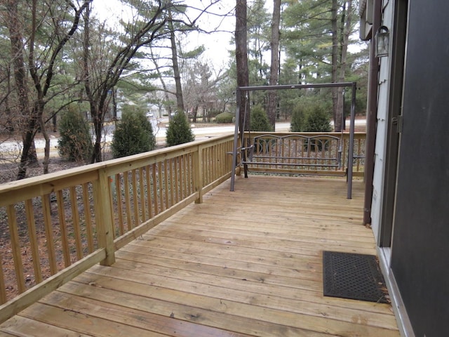 wooden terrace with visible vents