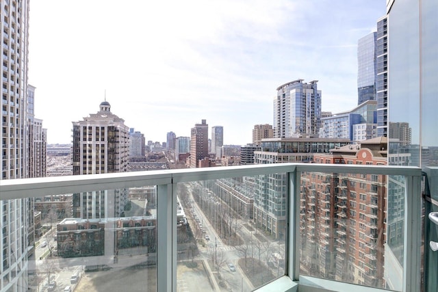 balcony with a city view