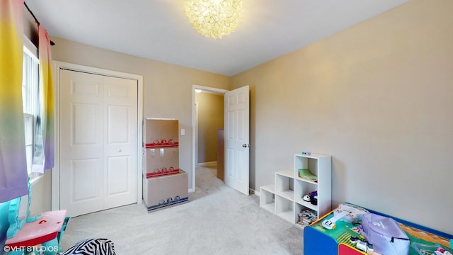 playroom with carpet floors