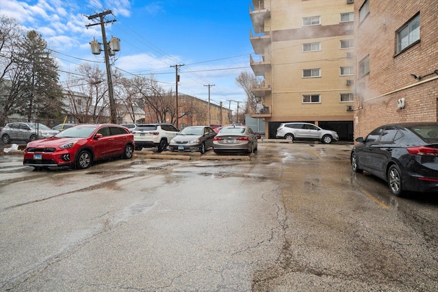 view of uncovered parking lot