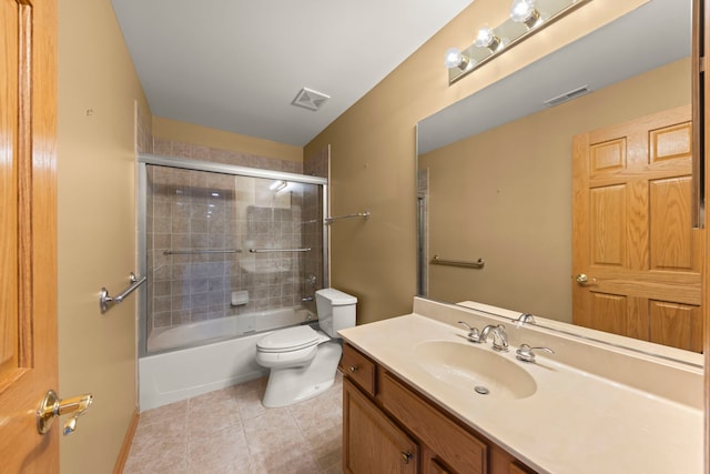 2811 Haven Ct, Naperville, IL 60564 - bathroom with tile patterned floors, visible vents, toilet, and vanity