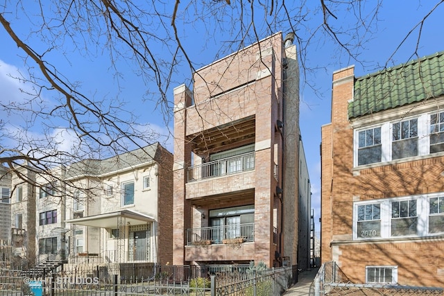 view of property with a fenced front yard