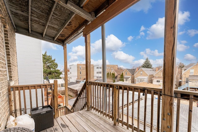 deck featuring a residential view