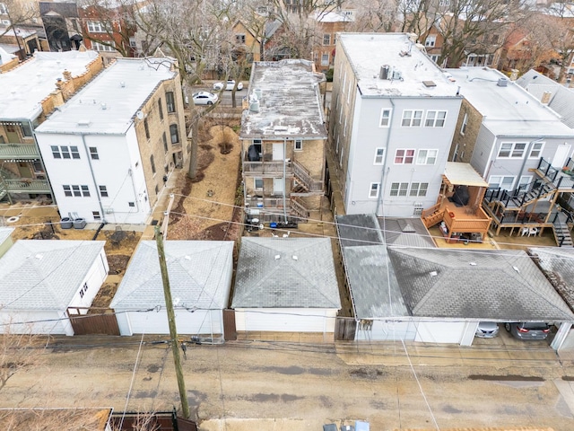 aerial view featuring a residential view