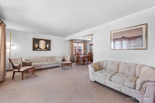 view of carpeted living room