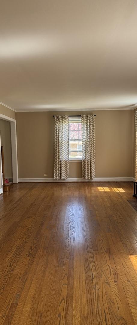 4036 Linden Ave, Western Springs, IL 60558 - empty room featuring baseboards and wood finished floors
