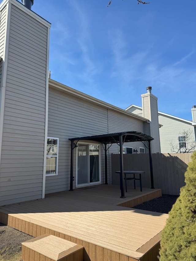 wooden deck with fence