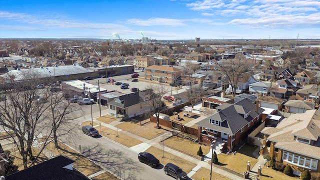 bird's eye view with a residential view