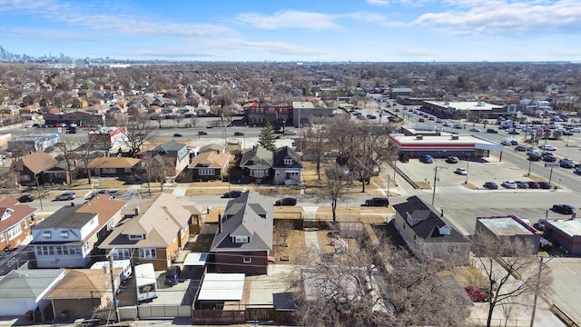 drone / aerial view with a residential view