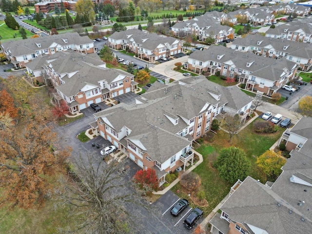 bird's eye view with a residential view