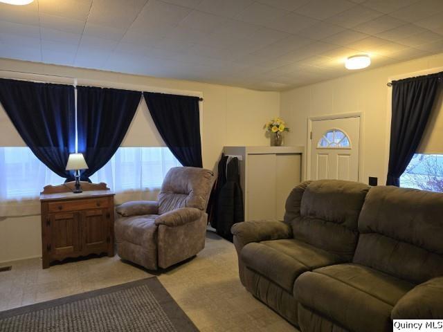 living room with visible vents