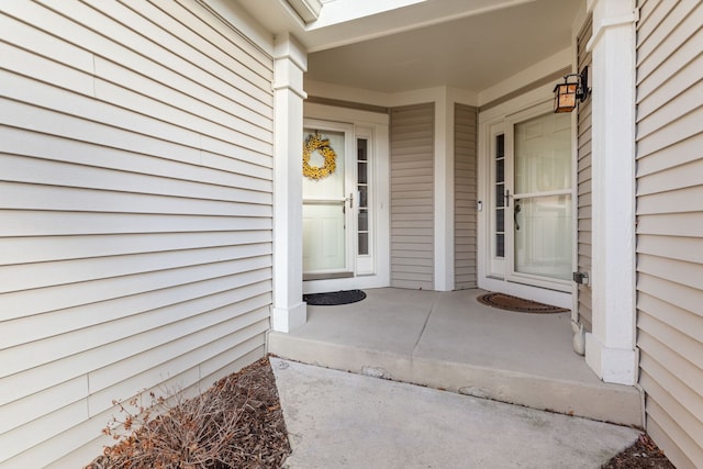 property entrance with a porch