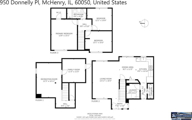 950 Donnelly Pl, Mchenry, IL 60050 - view of home floor plan