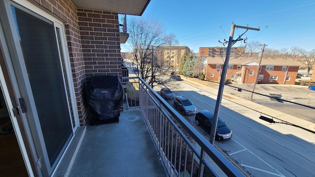 balcony with a grill