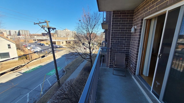 balcony with a view of city