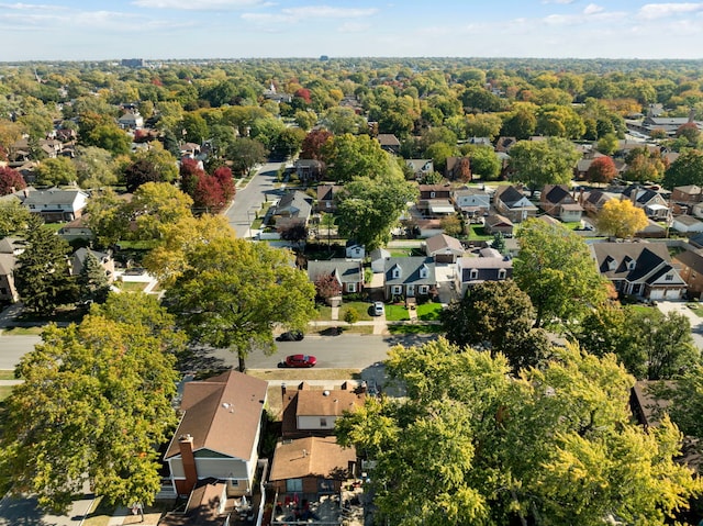 drone / aerial view with a residential view