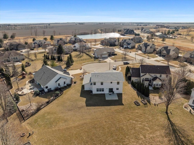 drone / aerial view with a residential view