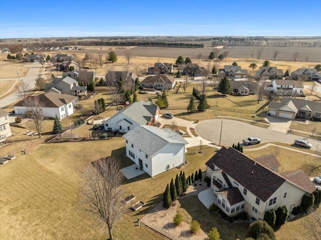 aerial view featuring a residential view