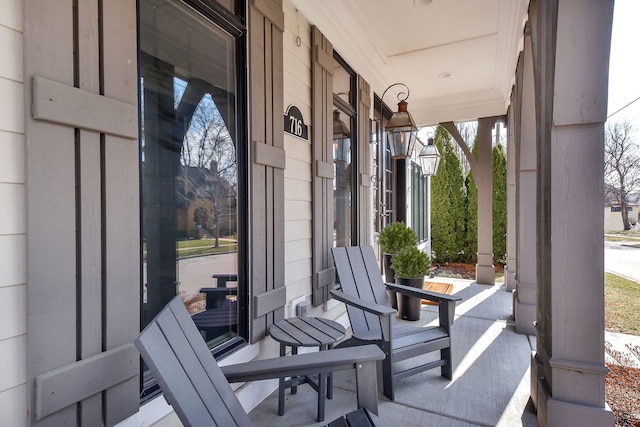 view of patio with covered porch