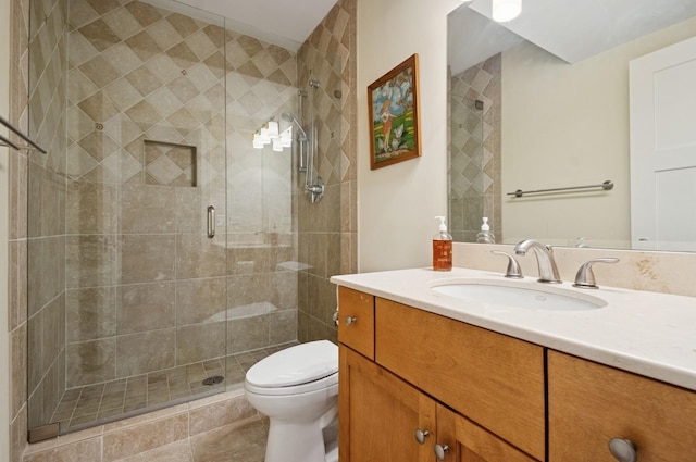 384 Provident Ave, Winnetka, IL 60093 - full bath featuring a stall shower, toilet, and vanity