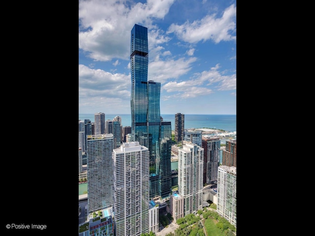 view of city featuring a water view