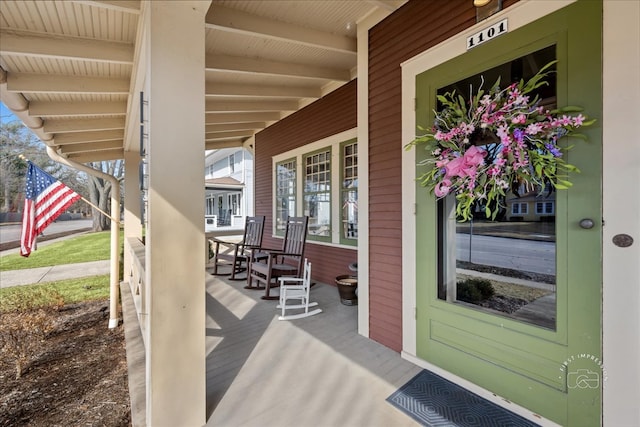 view of patio / terrace with covered porch