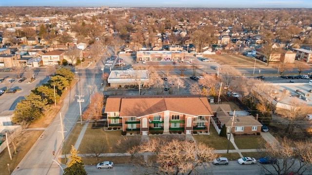 drone / aerial view with a residential view