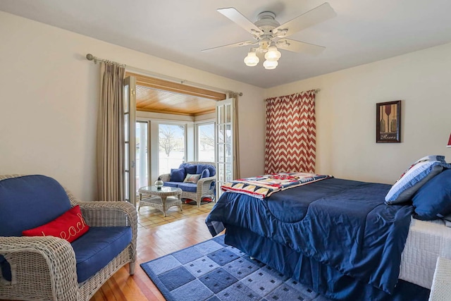 2115 N Woodlawn Park Ave, Mchenry, IL 60051 - bedroom featuring ceiling fan and wood finished floors